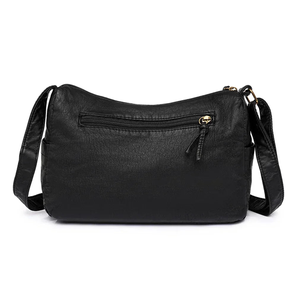 Jade - Vintage Luxe axelremsväska med flera fickor