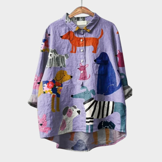 Amanda - Comfortabele Blouse Met Lange Mouwen